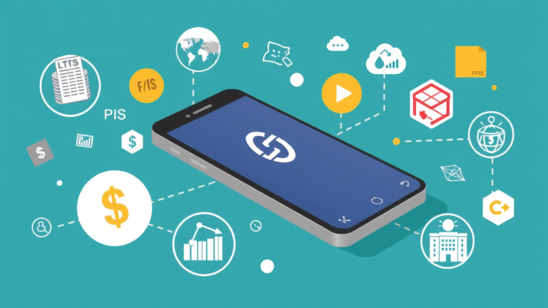 Aplicativo móvel mostrando informações sobre PIS-PASEP e FGTS