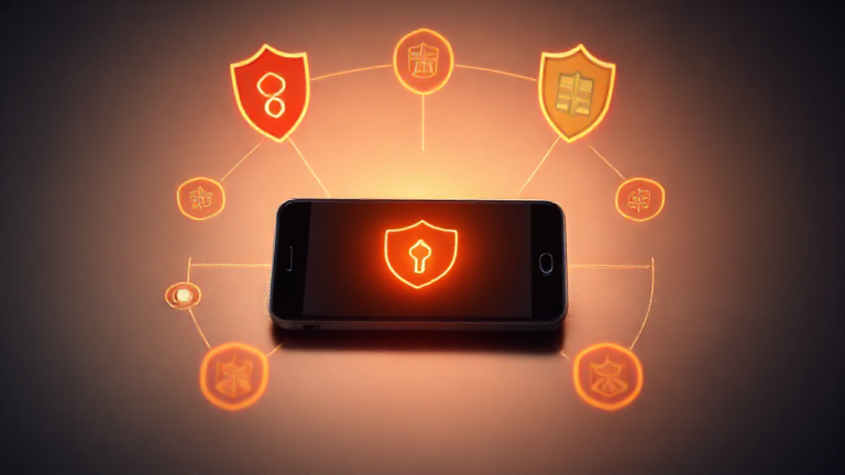 Imagem de um celular seguro com proteção antivírus