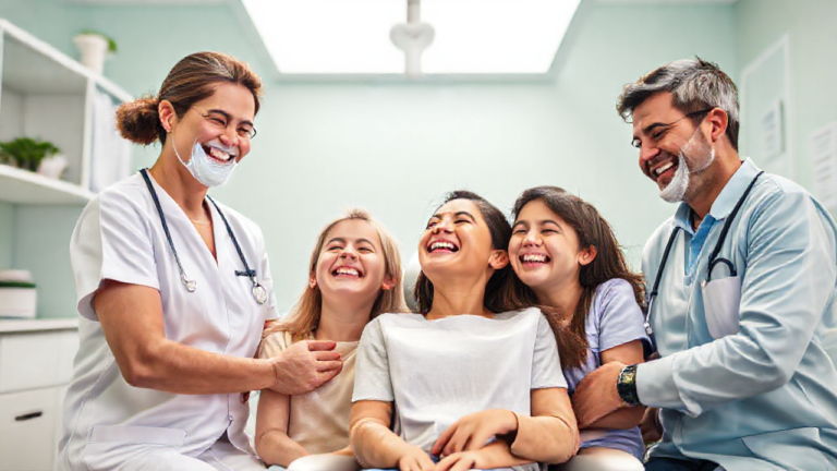 Uma cadeira de dentista em um consultório, simbolizando atendimento odontológico gratuito.