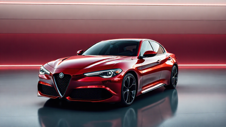 Imagem do Alfa Romeo Giulia 2025 destacando seu design inovador e luxuoso.