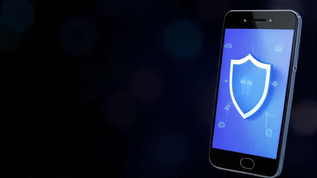 Imagem mostrando um celular protegido por antivírus detectando ameaças.