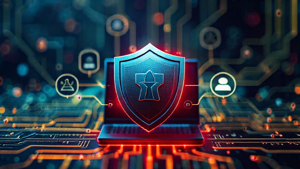 Imagem ilustrativa de um celular exibindo um aplicativo antivírus em ação.