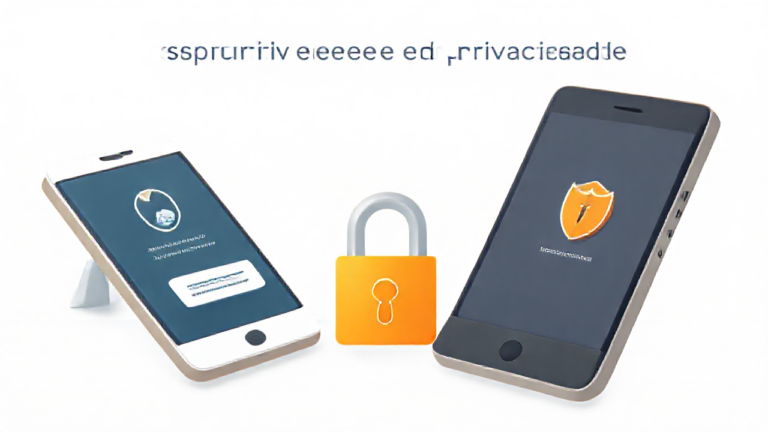 Imagem de um aplicativo de espionagem de mensagens em um smartphone com foco em segurança e privacidade.