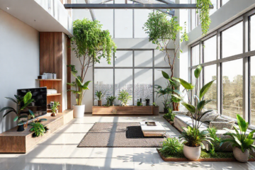 Interface de um aplicativo móvel mostrando uma planta baixa residencial digital