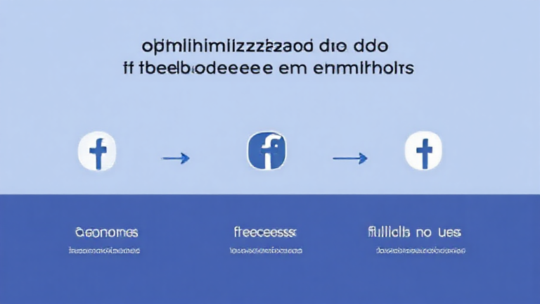Imagem de um smartphone exibindo a interface do Facebook com ajustes de otimização.