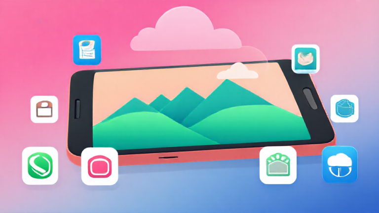 Imagem de aplicativo de recuperação de fotos gratuito em celular.