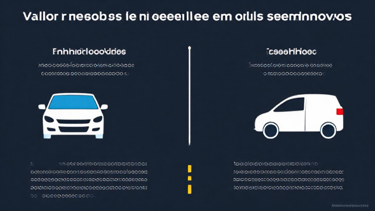 Carro novo e seminovo em negociação de contrato de financiamento.