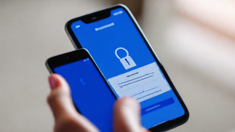 Imagem ilustrando a otimização do aplicativo Facebook em dispositivos móveis, destacando aspectos de segurança e integração.