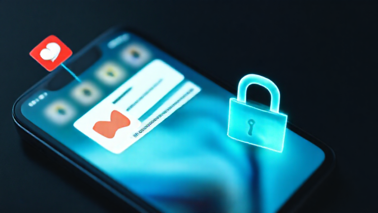 Tela de celular exibindo aplicativo de recuperação de mensagens no iOS