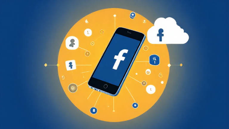 Pessoa usando aplicativo de otimização do Facebook em um smartphone.