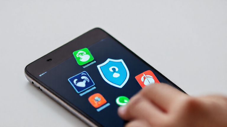 Ilustração de um celular Android protegido por um aplicativo de antivírus gratuito.