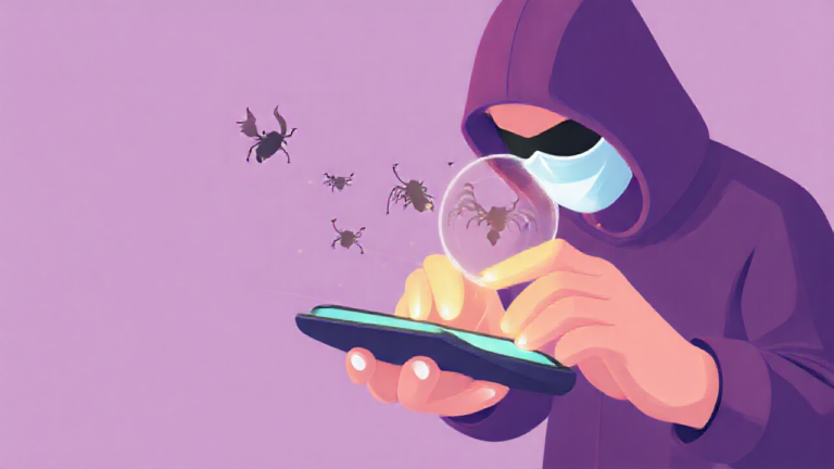 Imagem de smartphone mostrando aplicativo de antivírus em ação para proteção contra malware.