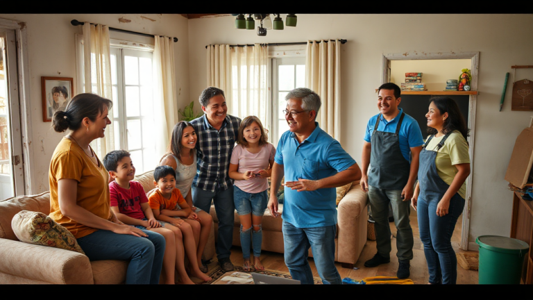 Reforma emocionante do quadro Lar Doce Lar com Luciano Huck.