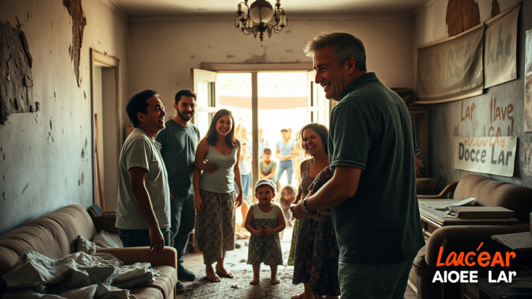 Luciano Hulk em ação durante o programa Lar Doce Lar, reformando casas e mudando vidas.