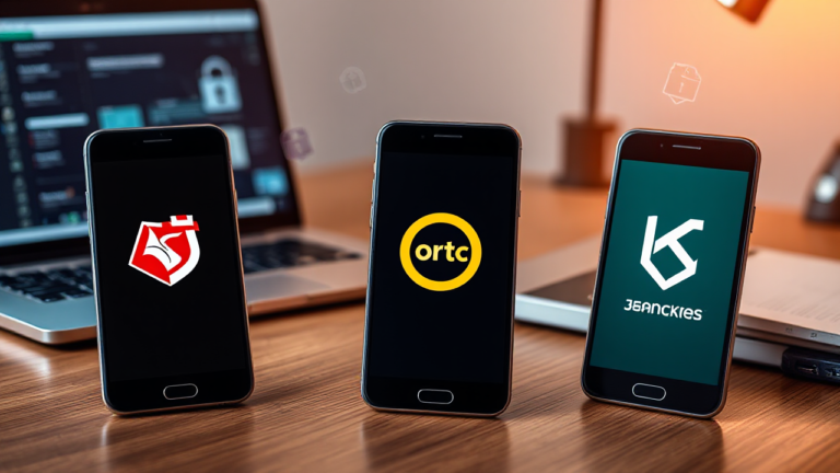 imagem representativa dos melhores aplicativos antivírus disponíveis para Android e iOS