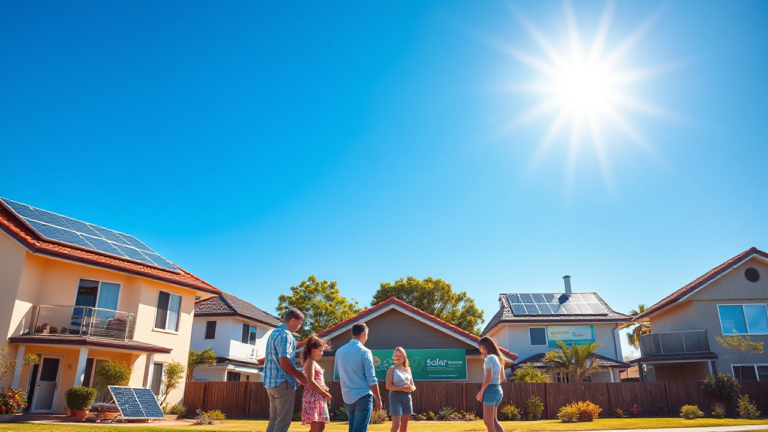 Imagem de painéis solares instalados em uma residência, representando os benefícios da energia solar.