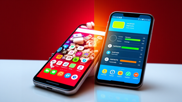 Imagem ilustrativa sobre otimização de memória para celulares Android e iOS.
