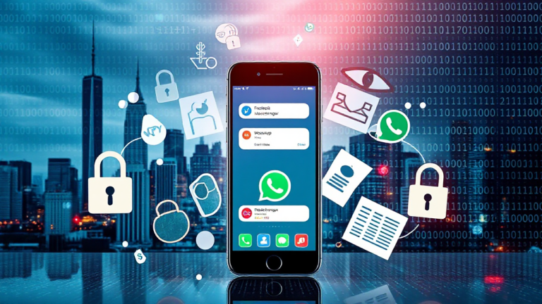 Imagem representativa de aplicativos de espionagem em mensagens