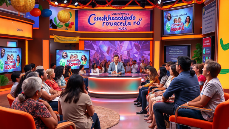 Imagem do programa do Luciano Huck com momentos de solidariedade e inspirações.