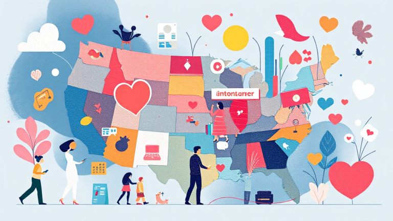 Imagem de destaque sobre aplicativos de namoro nos Estados Unidos, destacando suas características e tendências.