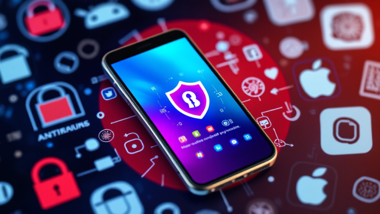 Imagem ilustrativa de aplicativos gratuitos de antivírus para celulares Android e iOS