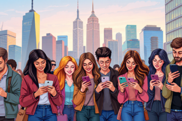 Imagem representativa de aplicativos de namoro nos Estados Unidos.