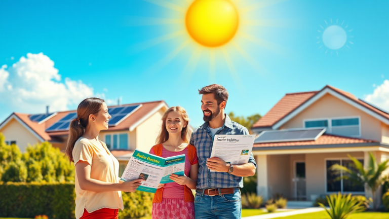 Imagem de instalação de painel solar em casa na Austrália.