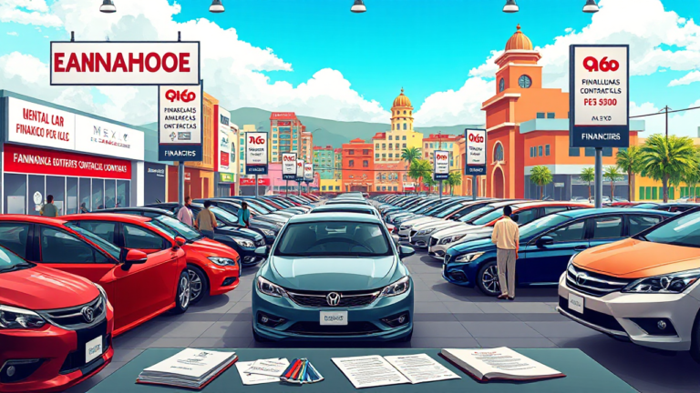Imagem que ilustra financiamento de carros no México, destacando as melhores opções e dicas para consumidores.