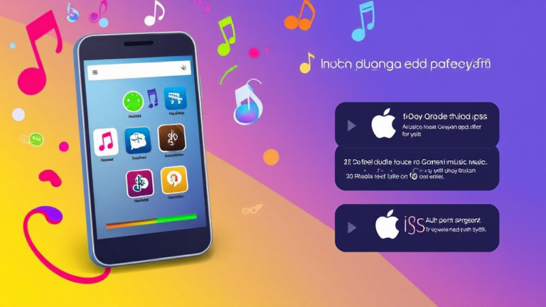 Imagem de um celular com um aplicativo de música aberto