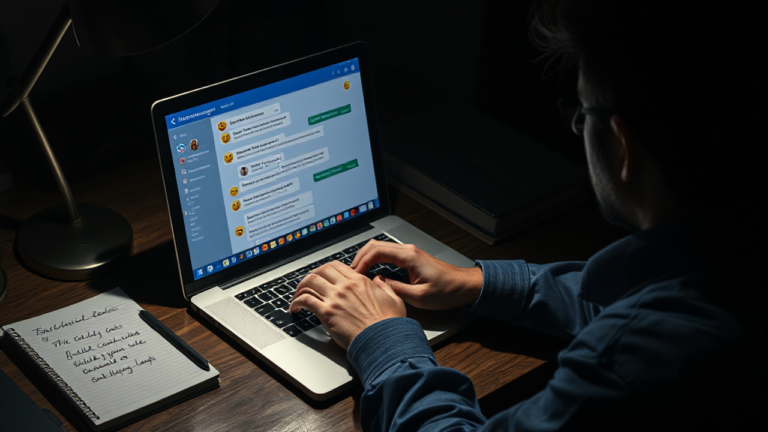 Imagem ilustrativa de um aplicativo de espionagem de mensagens no Messenger.