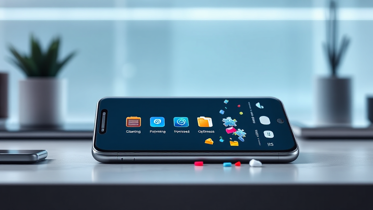 Imagem ilustrativa de aplicativos para limpar e otimizar a memória de celulares Android e iOS.