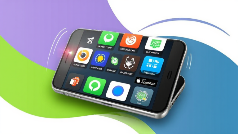 Imagem de aplicativos de otimização de memória para celular