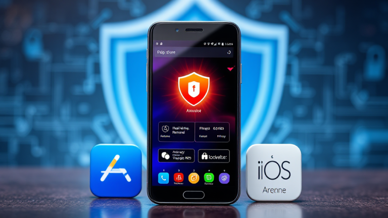 Imagem ilustrativa de aplicativos de antivírus gratuitos para dispositivos Android e iOS.