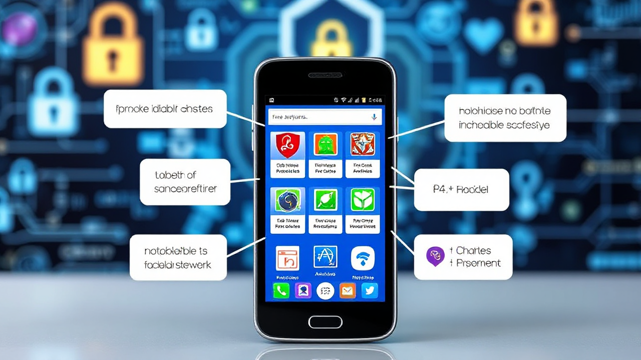 Imagem ilustrativa de aplicativos de antivírus gratuitos disponíveis na Play Store e App Store.