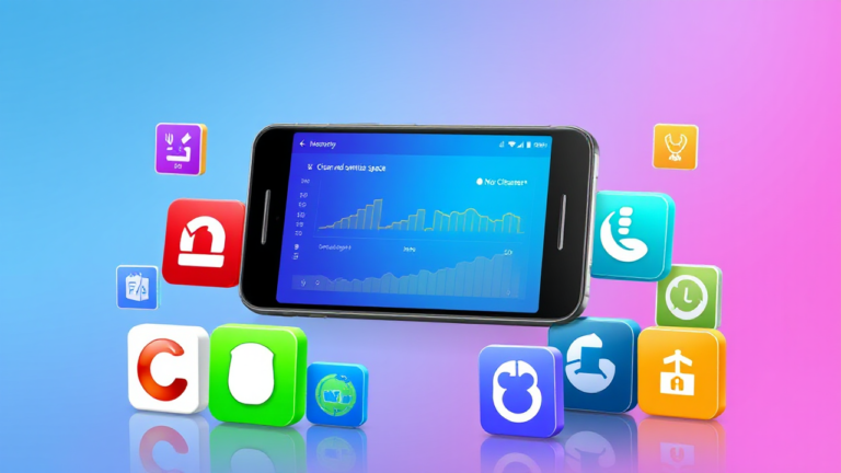 Imagem de um aplicativo para limpeza e otimização de memória em celular Android e iOS.