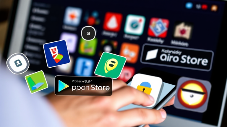 Imagem destacando aplicativos de antivírus gratuito disponíveis na Playstore e Appstore para Android e iOS.