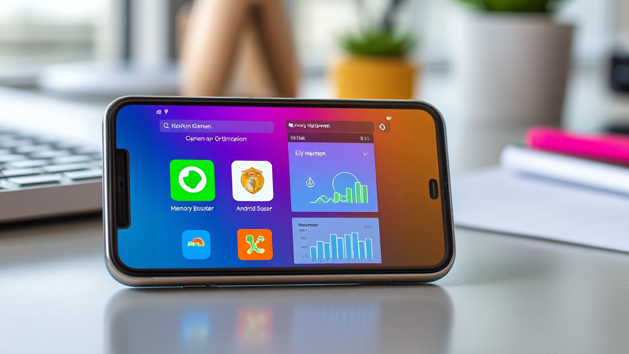Imagem de aplicativos de otimização de memória para celular