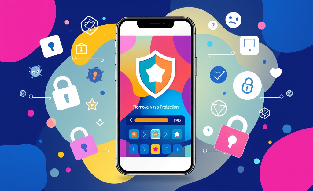 Imagem de um celular mostrando aplicativo para remover vírus