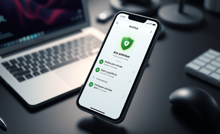 Imagem ilustrativa de um aplicativo de antivírus para proteger o celular contra vírus.