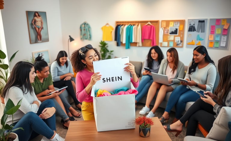 Imagem que ilustra como a SHEIN seleciona participantes para seu programa de Teste Gratuito.