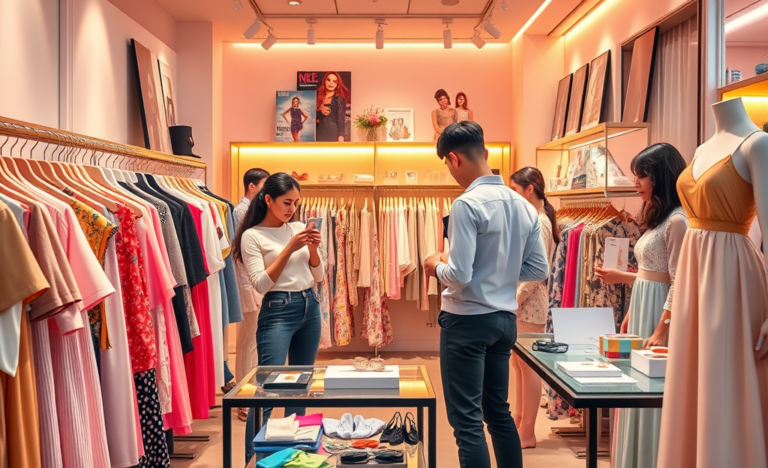 Imagem destacando a área secreta da SHEIN com roupas e acessórios únicos.